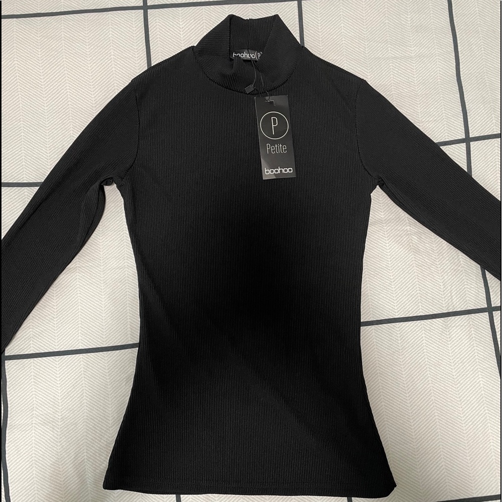 Black Longsleeve Turtleneck From Boohoo